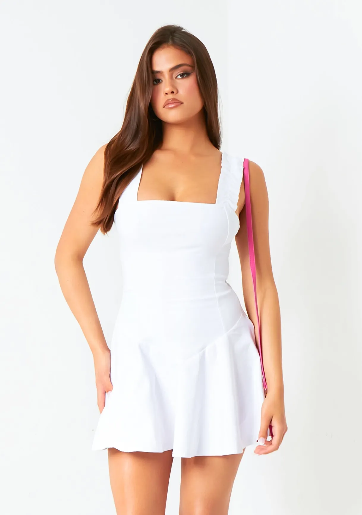Dresses*Missy Empire Alice Bengaline Frill Mini Dress White