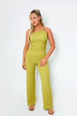 Tops|Co-Ords*Missy Empire Alisha Olive Sleeveless One Shoulder Top