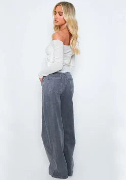 Concert Outfits|Tops*Missy Empire Amber Cream Relaxed Knit Overlay Bralet Jumper