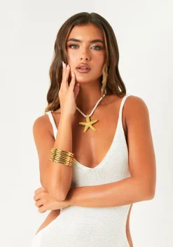 Bracelets*Missy Empire Amelia Gold Stackable Bangles