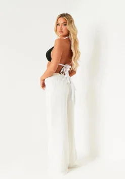 Trousers*Missy Empire Angelica White Relaxed Wide Leg Trouser