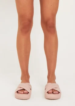 Sandals|Flats*Missy Empire Angelina Pink Crossover Flat Sandals