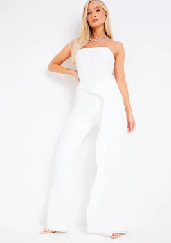 The Party Edit|Tops*Missy Empire Aviana Drape Detail Corset Top Ivory