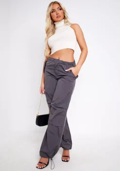 Tops|Knitwear*Missy Empire Avril High Neck Knitted Vest Cream
