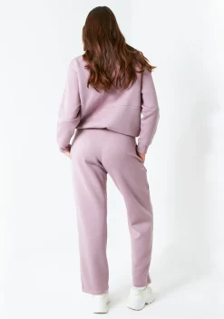 Airport Vibin'|Tracksuits*Missy Empire Bailey Purple Seam Detail Wide Leg Joggers Mauve