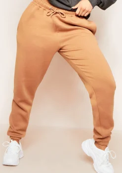 Airport Vibin'|Loungewear*Missy Empire Calis Camel Drawstring Basic Joggers