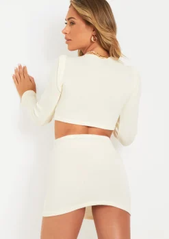 Tops|Knitwear*Missy Empire Camille Cream Knit Crop Top