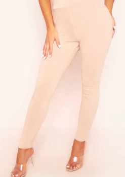 Leggings|Loungewear*Missy Empire Carrie High Waisted Leggings Beige