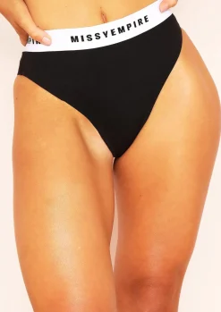 Lingerie*Missy Empire Ciara Tape Full Briefs Underwear Black
