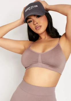 Airport Vibin'|Seamless & Shapewear*Missy Empire Ciara Seamless Shapewear Strappy Bralet Mocha