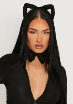 Hair Accessories*Missy Empire Cleo Black 3PC Cat Costume Set