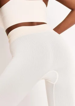 Seamless & Shapewear|Leggings*Missy Empire Cyndi Seamless Ribbed High Waisted Leggings Cream