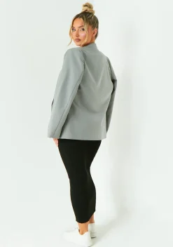 Blazers*Missy Empire Dakota Grey Oversized Tailored Blazer