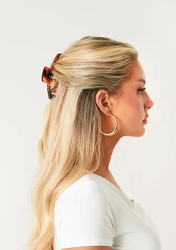 Hair Accessories*Missy Empire Daphne Brown Tortoise Shell Large Claw Clip