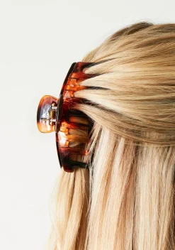 Hair Accessories*Missy Empire Daphne Brown Tortoise Shell Large Claw Clip