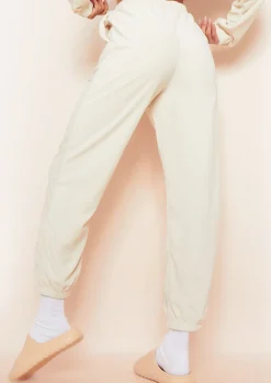 Airport Vibin'|Tracksuits*Missy Empire Elma Cream Velour Joggers