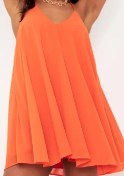 Mini Dresses|Casual Dresses*Missy Empire Elsie Halterneck Trapeze Mini Dress Orange