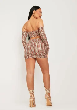 Rave Outfits|Skirts*Missy Empire Filippa Multi Stripe Micro Mini Skirt