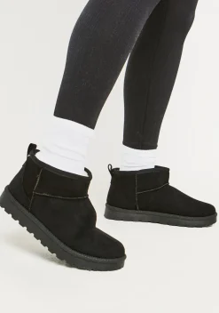 Boots|Airport Vibin'*Missy Empire Gina Ultra Mini Ankle Boots Black