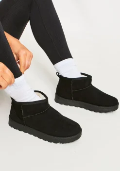 Boots|Airport Vibin'*Missy Empire Gina Ultra Mini Ankle Boots Black