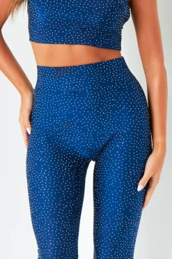 The Party Edit|Trousers*Missy Empire Harriet Blue Hot Fix Leggings
