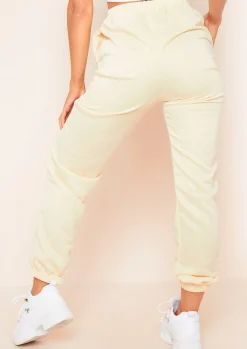 Airport Vibin'|Loungewear*Missy Empire Hilma Casual Loopback Joggers Cream