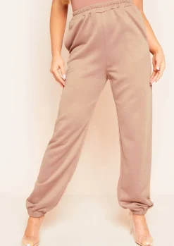 Airport Vibin'|Loungewear*Missy Empire Hilma Casual Loopback Joggers Mocha