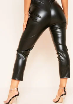 Trousers*Missy Empire Irina Black Faux PU Trousers