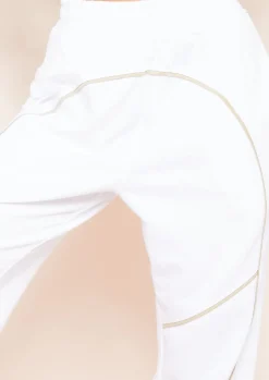 Airport Vibin'|Loungewear*Missy Empire Jasmin White Contrast Binding Detail Jogger