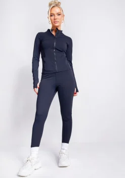 Gym Tops|Coats & Jackets*Missy Empire Jenna Active Long Sleeve Jacket Black