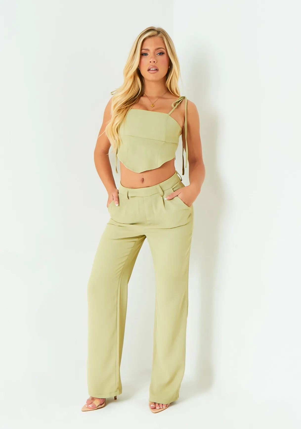 Trousers|Co-Ords*Missy Empire Josie Sage Straight Leg Trousers