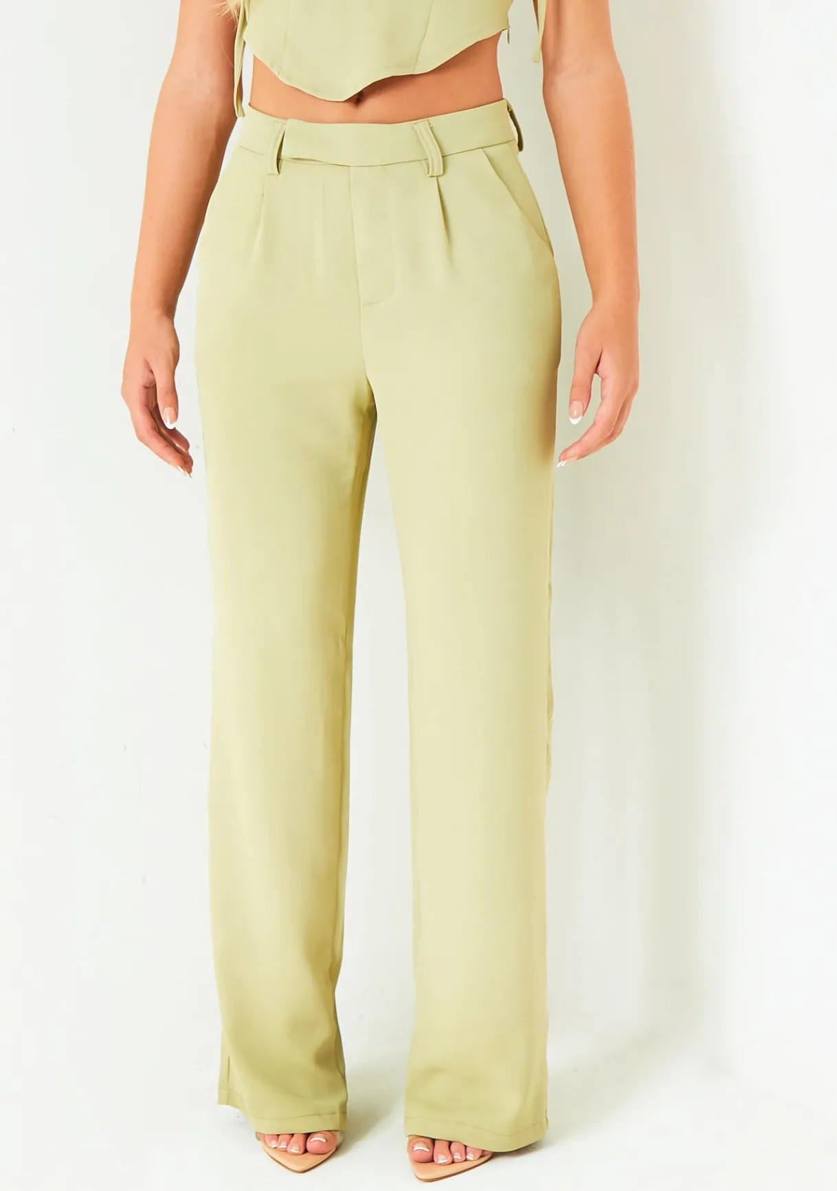 Trousers|Co-Ords*Missy Empire Josie Sage Straight Leg Trousers