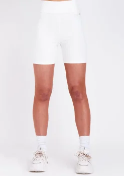 Gym Bottoms|Shorts*Missy Empire Kacey Missy Sport Ruched Bum Gym Shorts Cream