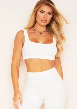 Airport Vibin'|Tops*Missy Empire Kara Ribbed Crop Top Cream
