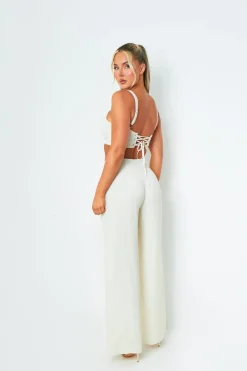 Trousers|Co-Ords*Missy Empire Katie Lemon Casual Wide Leg Trousers