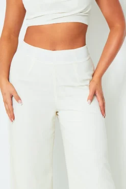 Trousers|Co-Ords*Missy Empire Katie Lemon Casual Wide Leg Trousers