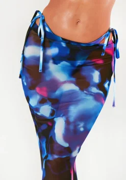 Skirts*Missy Empire Kayla Blue Multi Colour Printed Maxi Skirt