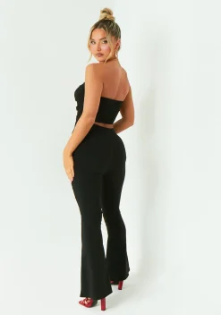 The Party Edit|Tops*Missy Empire Kelly Black Bengaline Corset Top