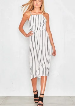 Jumpsuits & Playsuits*Missy Empire Kimana White Stripped Culotte Jumpsuit