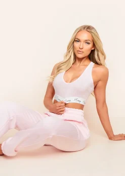 Gym Tops|Tops*Missy Empire Kimberly Racer Back Crop Top Pink