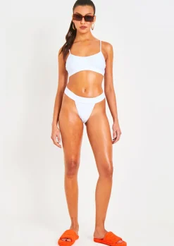 Swimwear|Beachwear*Missy Empire Kourtney Bralet High Rise Bikini White