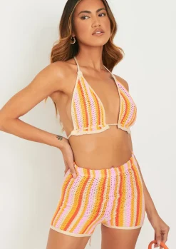 Tops|Knitwear*Missy Empire Kylee Multi Crochet Knitted Bralet