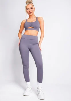 Gym Bottoms|Leggings*Missy Empire Lacey Active Ruched Bum Leggings Charcoal