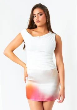 Skirts*Missy Empire Lana Pink Satin Ombre Mini Skirt