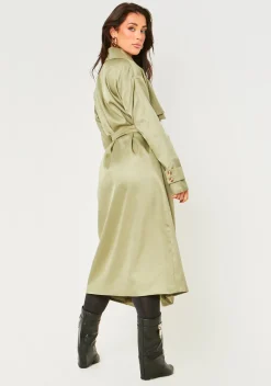 Airport Vibin'|Coats & Jackets*Missy Empire Larsa Trench Coat Olive