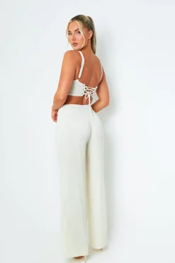 Tops|Co-Ords*Missy Empire Lauren Lemon Drape Front Crop Top