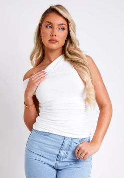 Tops*Missy Empire Lidia Super Soft Off The Shoulder top White