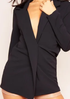 Mini Dresses|Coats & Jackets*Missy Empire Lucy Casual Slim Fit Blazer Black