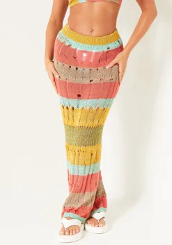 Skirts|Knitwear*Missy Empire Minnie Multi Colour Stripe Knitted Maxi Skirt