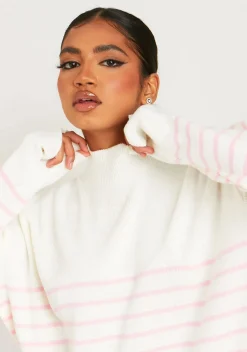 Long Sleeve Dresses|Knitted Dresses*Missy Empire Pink